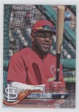 2018 Topps Update Series - [Base] #US73.2 - SP Variation - Marcell Ozuna (Red Warmup Jersey)