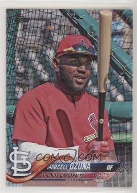 2018 Topps Update Series - [Base] #US73.2 - SP Variation - Marcell Ozuna (Red Warmup Jersey)