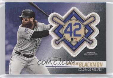 2018 Topps Update Series - Jackie Robinson Day Manufactured Patch #JRP-CB - Charlie Blackmon
