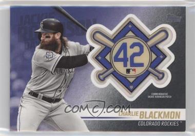 2018 Topps Update Series - Jackie Robinson Day Manufactured Patch #JRP-CB - Charlie Blackmon