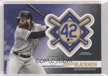 2018 Topps Update Series - Jackie Robinson Day Manufactured Patch #JRP-CB - Charlie Blackmon