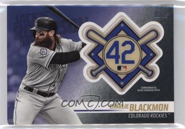 2018 Topps Update Series - Jackie Robinson Day Manufactured Patch #JRP-CB - Charlie Blackmon