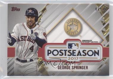 2018 Topps Update Series - MLB Postseason Logo Manufactured Patch - Red #PSL-GS - George Springer /25