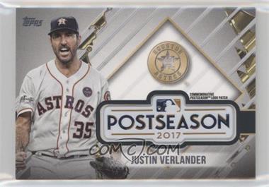 2018 Topps Update Series - MLB Postseason Logo Manufactured Patch #PSL-JV - Justin Verlander