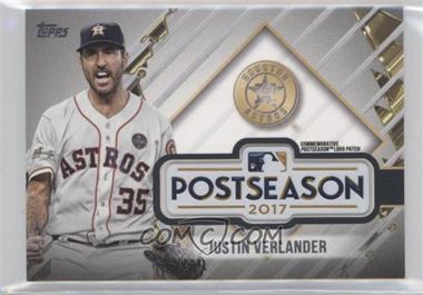 2018 Topps Update Series - MLB Postseason Logo Manufactured Patch #PSL-JV - Justin Verlander