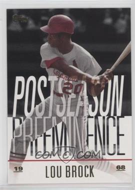 2018 Topps Update Series - Postseason Preeminence - Black #PO-12 - Lou Brock