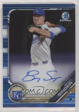 2019 Bowman - Chrome Prospect Autographs - Blue Refractor #CPA-BS - Brady Singer /150 [Noted]
