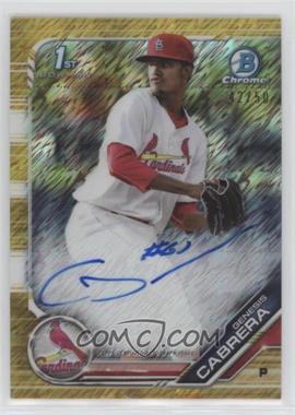 2019 Bowman - Chrome Prospect Autographs - Gold Shimmer Refractor #CPA-GCA - Genesis Cabrera /50