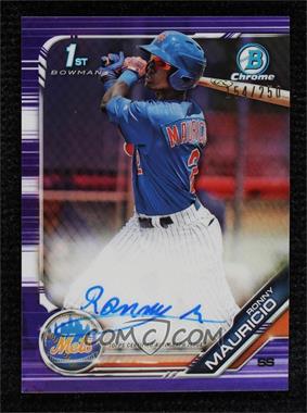 2019 Bowman - Chrome Prospect Autographs - Purple Refractor #CPA-RM - Ronny Mauricio /250