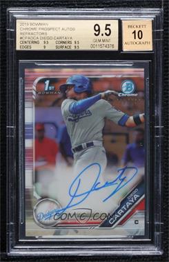 2019 Bowman - Chrome Prospect Autographs - Refractor #CPA-DCA - Diego Cartaya /499 [BGS 9.5 GEM MINT]