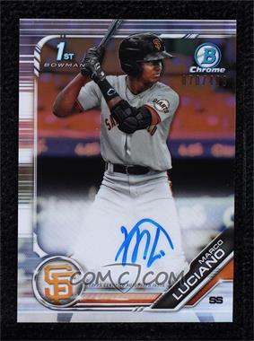 2019 Bowman - Chrome Prospect Autographs - Refractor #CPA-ML - Marco Luciano /499