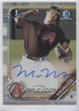 2019 Bowman - Chrome Prospect Autographs - Refractor #CPA-MM - Matt Mercer /499