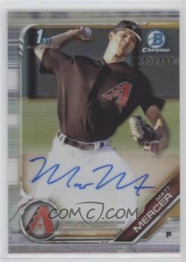 2019 Bowman - Chrome Prospect Autographs - Refractor #CPA-MM - Matt Mercer /499