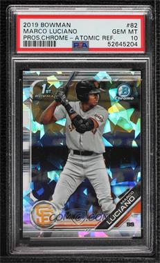 2019 Bowman - Chrome Prospects - Atomic Refractor #BCP-82 - Marco Luciano [PSA 10 GEM MT]