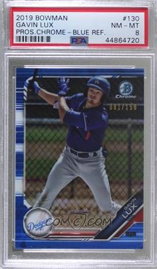 2019 Bowman - Chrome Prospects - Blue Refractor #BCP-130 - Gavin Lux /150 [PSA 8 NM‑MT]