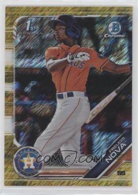 2019 Bowman - Chrome Prospects - Gold Shimmer Refractor #BCP-21 - Freudis Nova /50