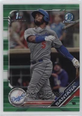 2019 Bowman - Chrome Prospects - Green Refractor #BCP-134 - Cristian Santana /99