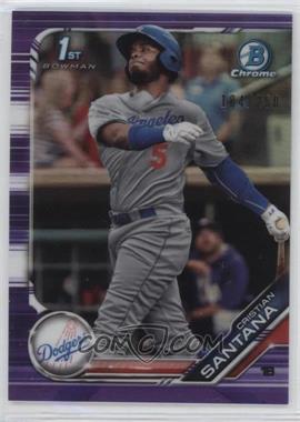 2019 Bowman - Chrome Prospects - Purple Refractor #BCP-134 - Cristian Santana /250