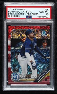 2019 Bowman - Chrome Prospects - Red Shimmer Refractor #BCP-25 - Fernando Tatis Jr. /5 [PSA 10 GEM MT]