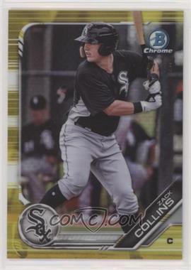 2019 Bowman - Chrome Prospects - Yellow Refractor #BCP-76 - Zack Collins /75