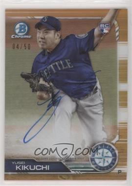 2019 Bowman - Chrome Rookie Autographs - Gold Refractor #CRA-YK - Yusei Kikuchi /50