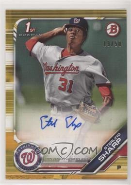 2019 Bowman - Prospect Autographs - Gold #PA-SS - Sterling Sharp /50