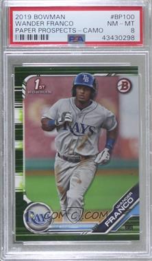 2019 Bowman - Prospects - Camo #BP-100 - Wander Franco [PSA 8 NM‑MT]