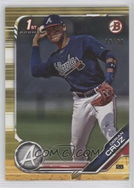 2019 Bowman - Prospects - Gold #BP-11 - Derian Cruz /50