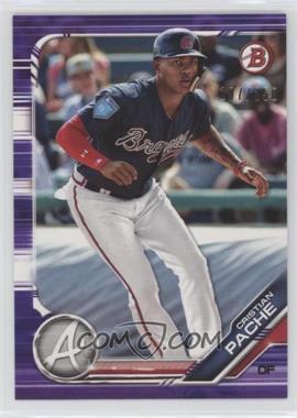 2019 Bowman - Prospects - Purple #BP-62 - Cristian Pache /250