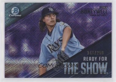 2019 Bowman - Ready for the Show Chrome - Mega Box Purple Mojo Refractor #RFTS-19 - Brent Honeywell /250