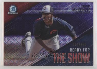 2019 Bowman - Ready for the Show Chrome - Mega Box Purple Mojo Refractor #RFTS-3 - Triston McKenzie /250