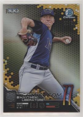 2019 Bowman - Scouts Top 100 Chrome - Gold Refractor #BTP-77 - Matthew Liberatore /50