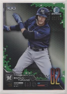 2019 Bowman - Scouts Top 100 Chrome - Green Refractor #BTP-82 - Brice Turang /99