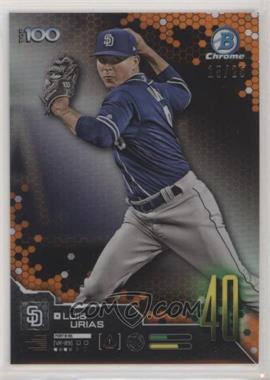 2019 Bowman - Scouts Top 100 Chrome - Orange Refractor #BTP-40 - Luis Urias /25