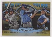 Ronaldo Hernandez, Nick Solak, Brent Honeywell #/50