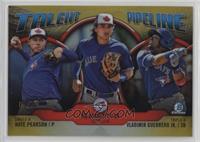 Nate Pearson, Bo Bichette, Vladimir Guerrero Jr. #/50