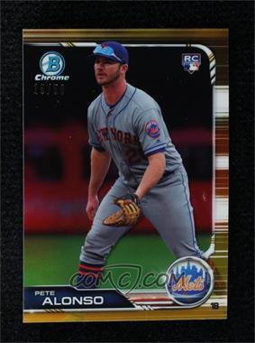 2019 Bowman Chrome - [Base] - Gold Refractor #48 - Pete Alonso /50