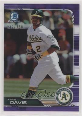 2019 Bowman Chrome - [Base] - Purple Refractor #46 - Khris Davis /250