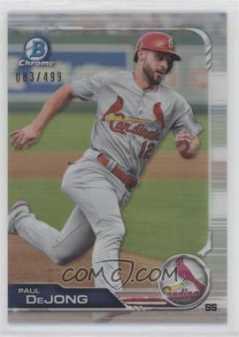 2019 Bowman Chrome - [Base] - Refractor #93 - Paul DeJong /499