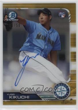 2019 Bowman Chrome - Chrome Rookie Autographs - Gold Refractor #CRA-YK - Yusei Kikuchi /50