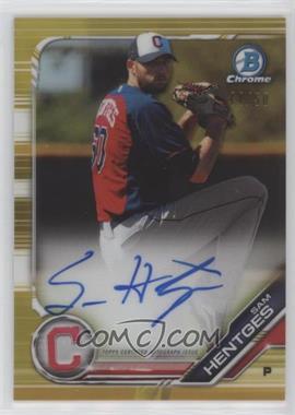 2019 Bowman Chrome - Prospects Autographs - Gold Refractor #CPA-SHE - Sam Hentges /50