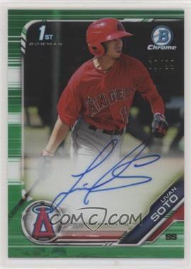 2019 Bowman Chrome - Prospects Autographs - Green Refractor #CPA-LS - Livan Soto /99