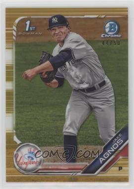 2019 Bowman Draft - Chrome - Gold Refractor #BDC-72 - Jake Agnos /50