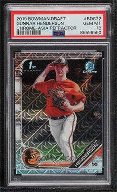 2019 Bowman Draft - Chrome - Mojo Refractor #BDC-22 - Gunnar Henderson [PSA 10 GEM MT]