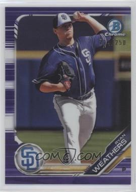 2019 Bowman Draft - Chrome - Purple Refractor #BDC-107 - Ryan Weathers /250