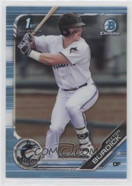 2019 Bowman Draft - Chrome - Sky Blue Refractor #BDC-74 - Peyton Burdick [EX to NM]