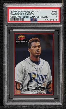 2019 Bowman Draft - Chrome 30th Anniversary of Bowman #B30-WF - Wander Franco (No Hat) [PSA 9 MINT]