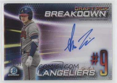 2019 Bowman Draft - Chrome Bowman Scouts Draft Pick Breakdown - Autographs #BSBA-SL - Shea Langeliers /99