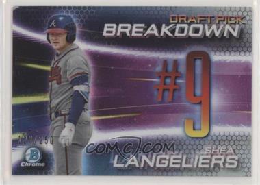 2019 Bowman Draft - Chrome Bowman Scouts Draft Pick Breakdown - Refractor #BSB-SL - Shea Langeliers /250