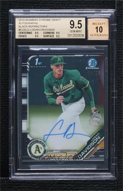 2019 Bowman Draft - Chrome Draft Pick Autographs - Black Refractor #CDA-LD - Logan Davidson /75 [BGS 9.5 GEM MINT]